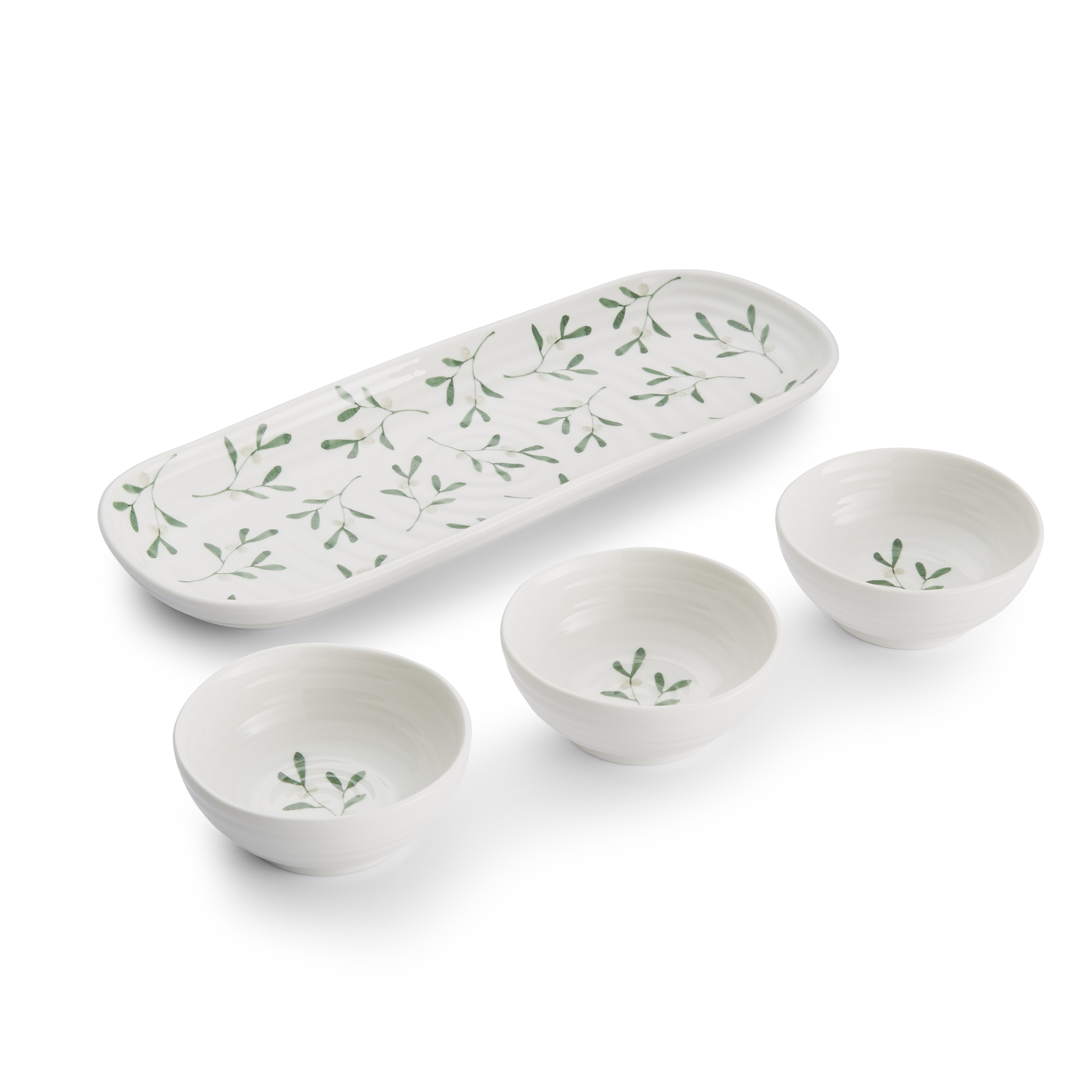 Sophie Conran Mistletoe 3 Piece Bowl & Tray Set image number null